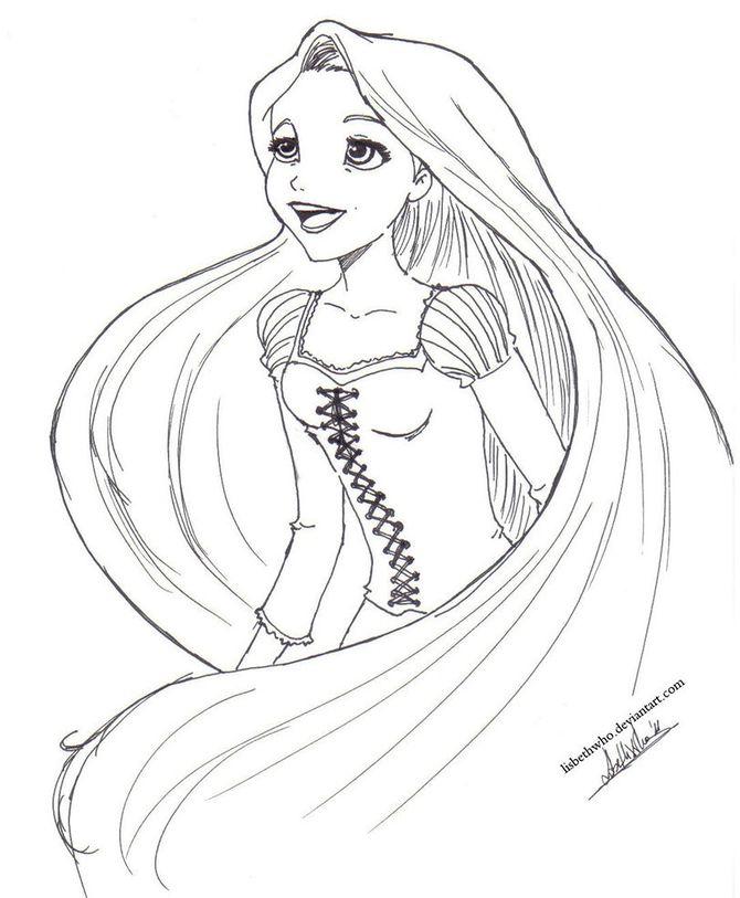 670x813 How To Draw Tangled (With Pictures)