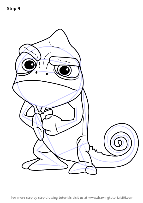 596x843 Learn How To Draw Pascal From Tangled (Tangled) Step By Step