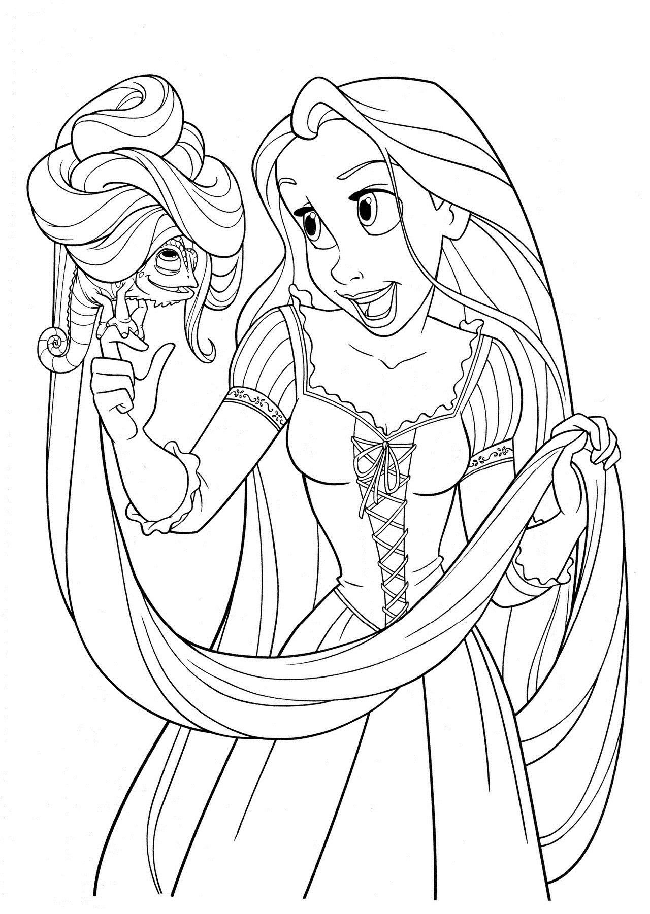 1280x1801 Tangled Coloring Pages Free Draw To Color
