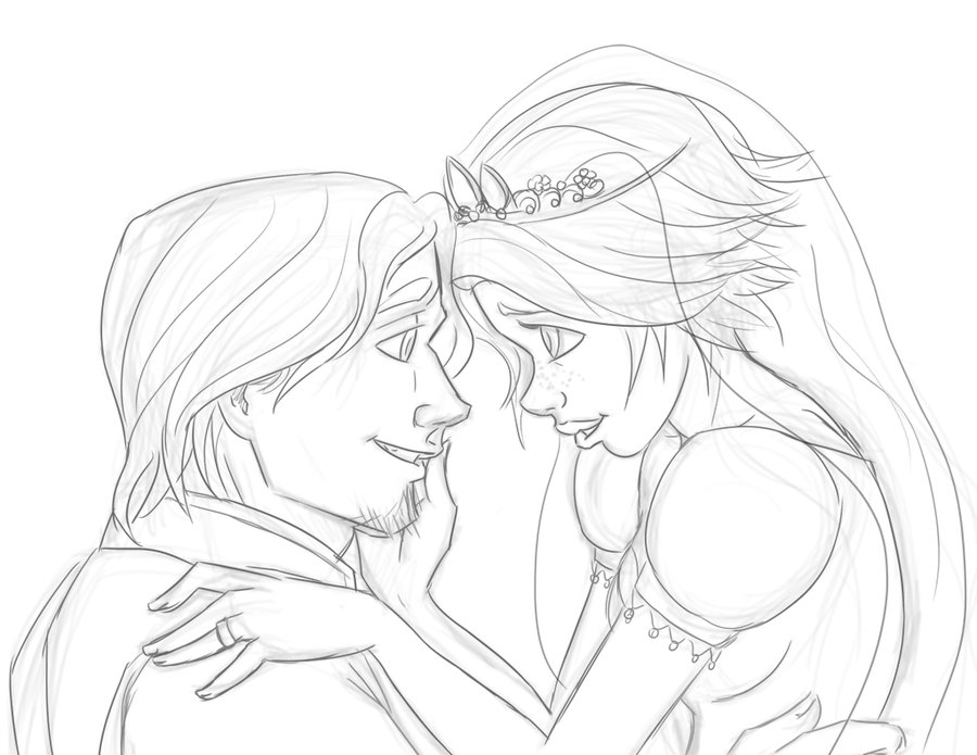 900x695 Tangled Ever After Sketch By Pandatails