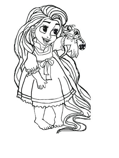 400x529 Elegant Rapunzel Coloring Pages Fee Free Tangled The Little Baby