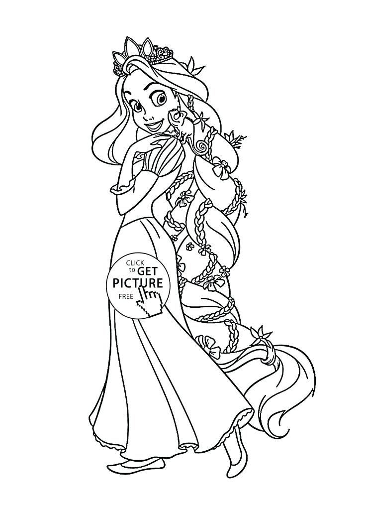 736x1030 Tangled Coloring Page