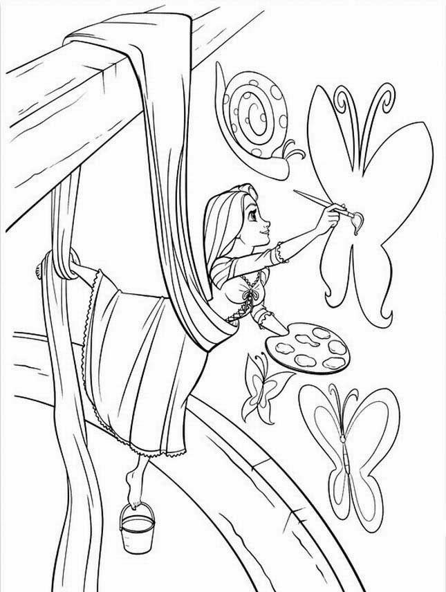 645x856 Tangled Coloring Sheet 306583
