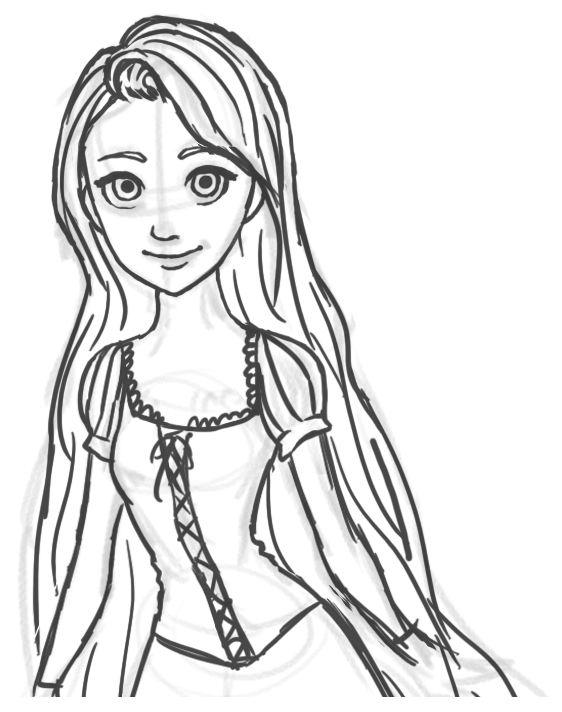 Tangled Rapunzel Drawing at GetDrawings | Free download