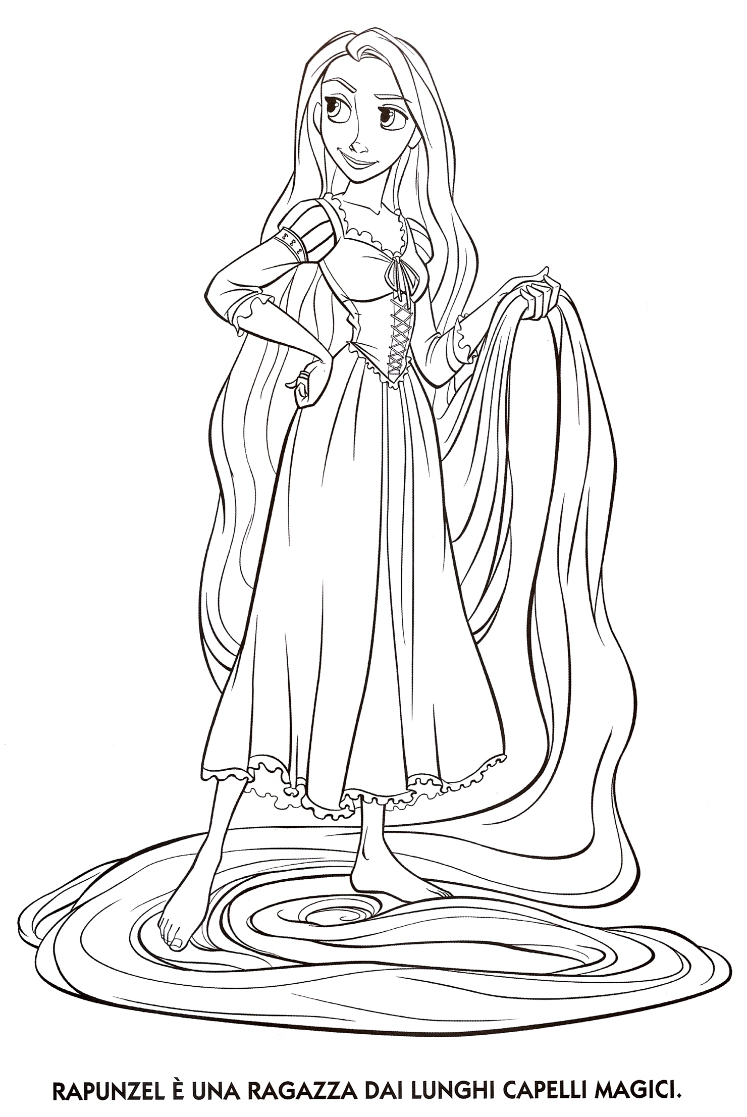 1480x2213 Tangled Rapunzel Coloring Page Image Clipart Images
