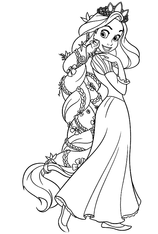 Tangled Rapunzel Drawing at GetDrawings | Free download