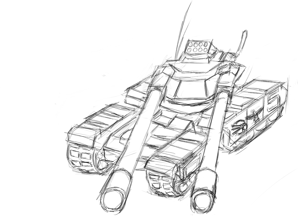 How to draw military tanks - denisrv