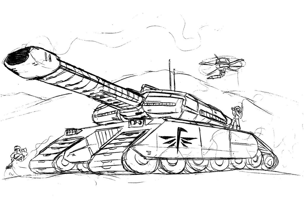 1024x728 Galactic Tank(Sketch) By Deneerad
