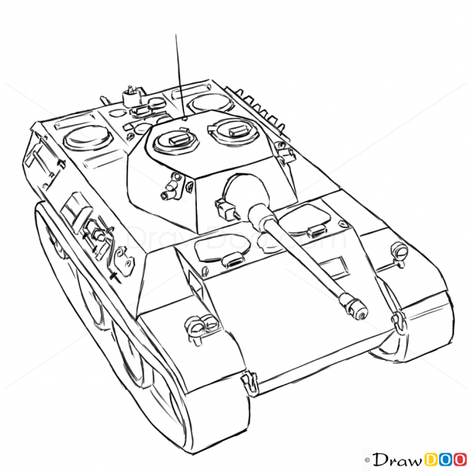 665x665 How To Draw Light Tank, Vk 1602 Leopard, Tanks Tanks