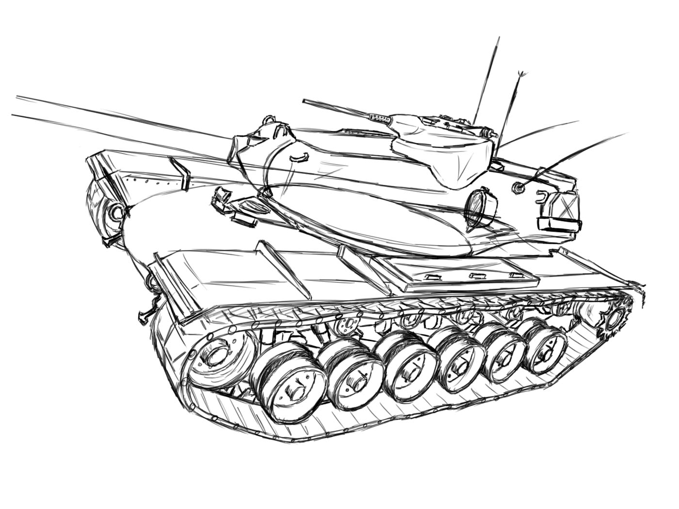 1400x1050 How To Draw A T110e5