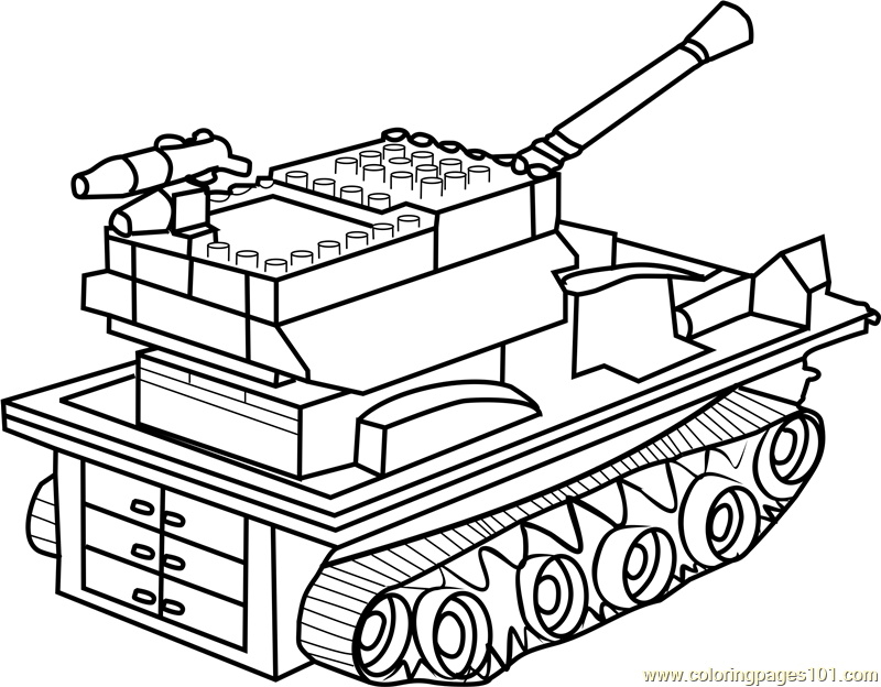 800x624 Lego Tank Coloring Page