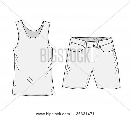 450x401 T Shirt Shorts Sketch Set. Things Vector Amp Photo Bigstock