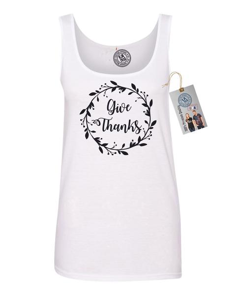 480x600 Thankful Give Thanks Thanksgiving Womens Tank Top T Shirt