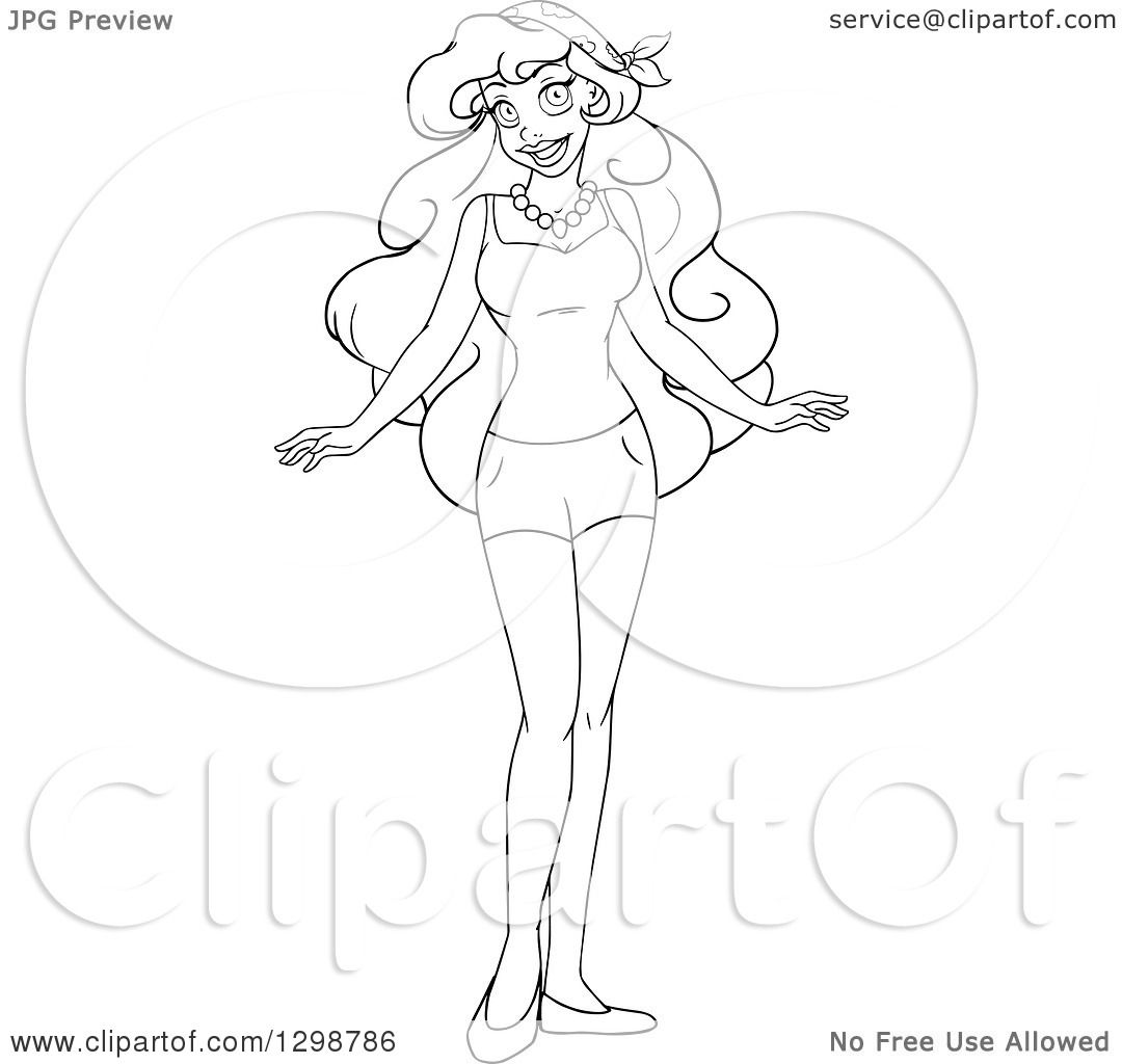 1080x1024 Clipart Of Lineart Blacknd White Beautifulfrican Woman In