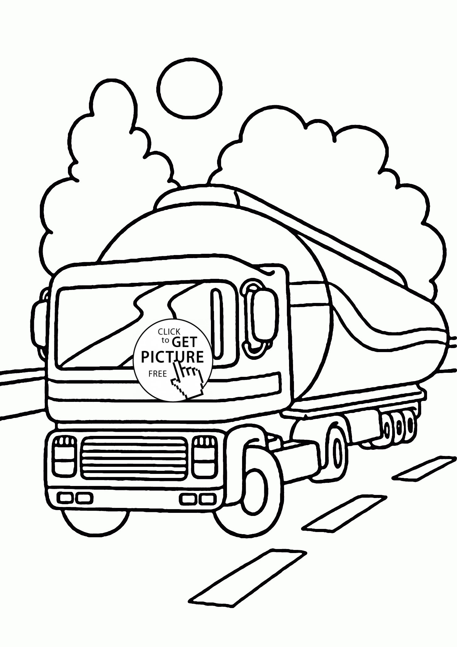 1480x2093 Tank Truck Coloring Page For Kids, Transportation Coloring Pages