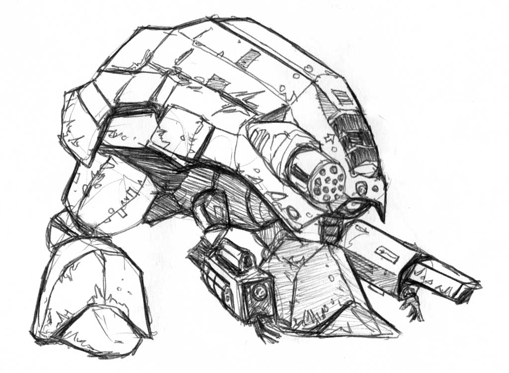 1024x750 Robot Mech Tank Thing By Deathbstrd