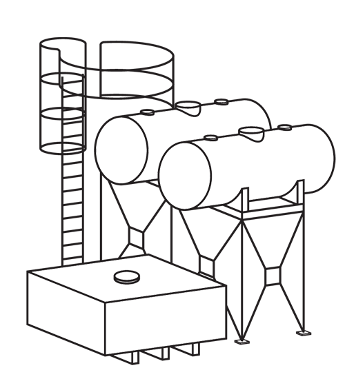 500x566 Skirt Mounted Single Skin Allied Storage Tanks