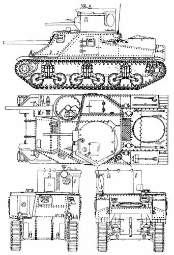 342x500 Cdl Drawing M3 Leegrant Tank M3 Lee, Armored