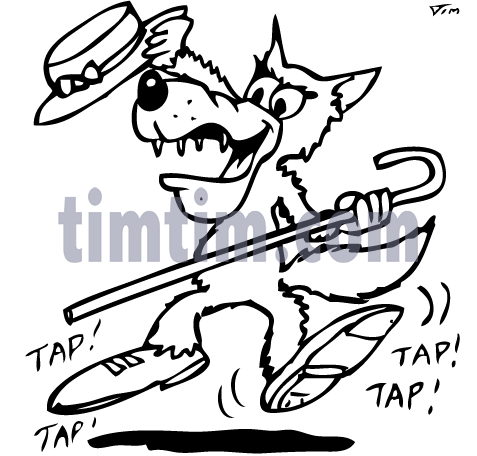 477x456 Free Drawing Of Tap Dancing Wolf Bw From The Category Dance