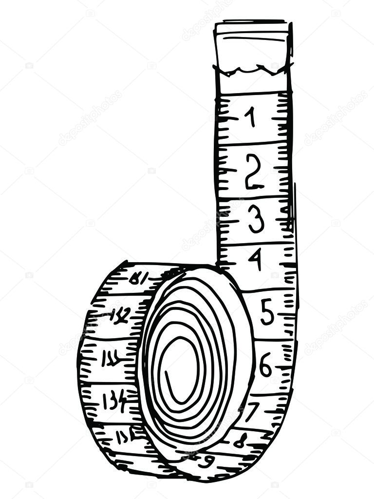 768x1024 Measuring Tape Stock Vector Perysty