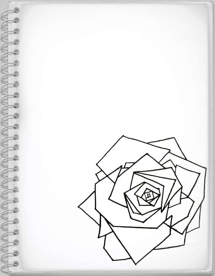 734x941 My Geometric Rose Drawing