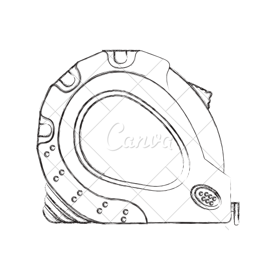 550x550 Blurred Sketch Tape Measure Icon Tool