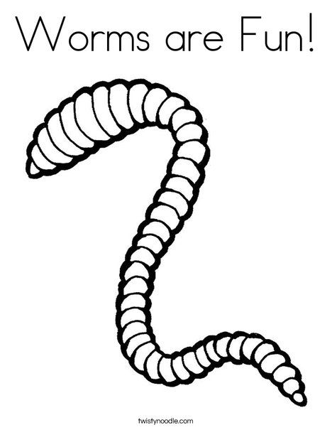 468x605 Worms Are Fun Coloring Page