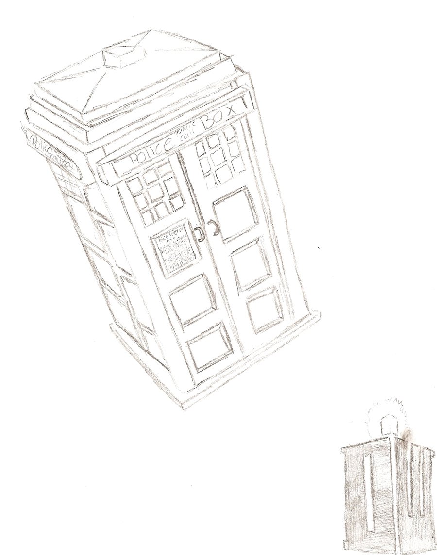 900x1144 The Tardis Sketch 1 By Dogonmahhead