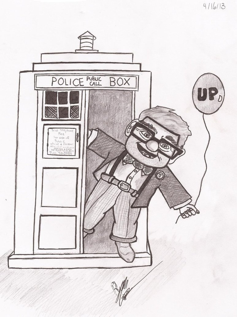 773x1033 Up (Carl Fredricksen In The Tardis) By Rmgiven
