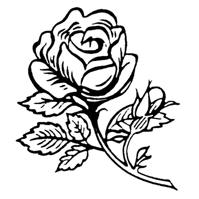 800x800 Personal Impressions Single Rose Rubber Stamp Hobbycraft