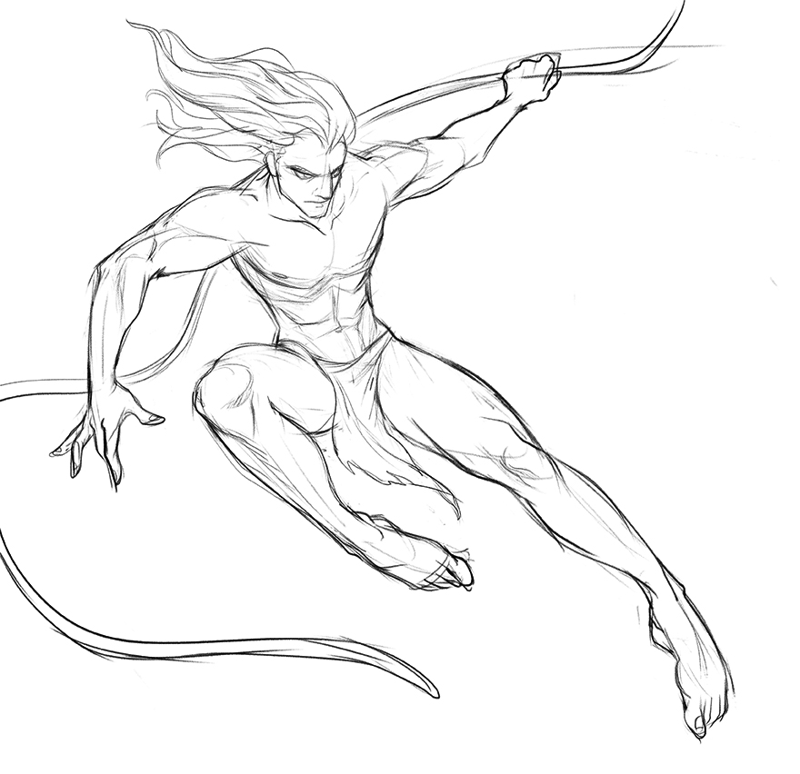 880x852 Tarzan Sketch By Iara Art