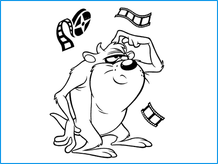 446x336 Taz The Tasmanian Devil Coloring Page Looney Tunes Spot Coloring