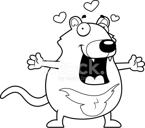 497x439 Cartoon Tasmanian Devil Hug Stock Vector