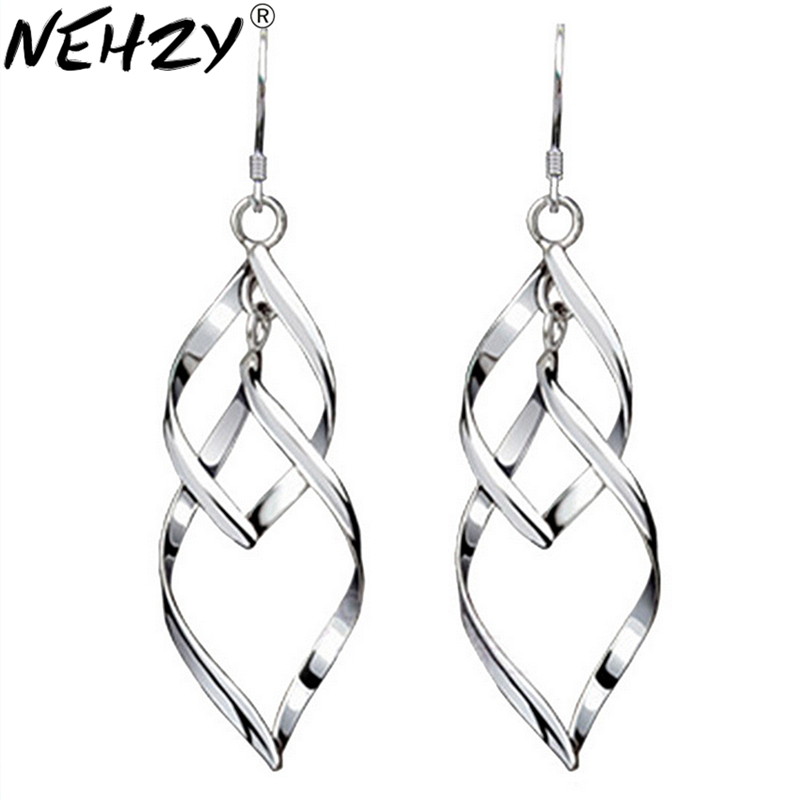 800x800 Nehzy Silver Leaves Long Tassel Earrings Ear Hook Fashion Models