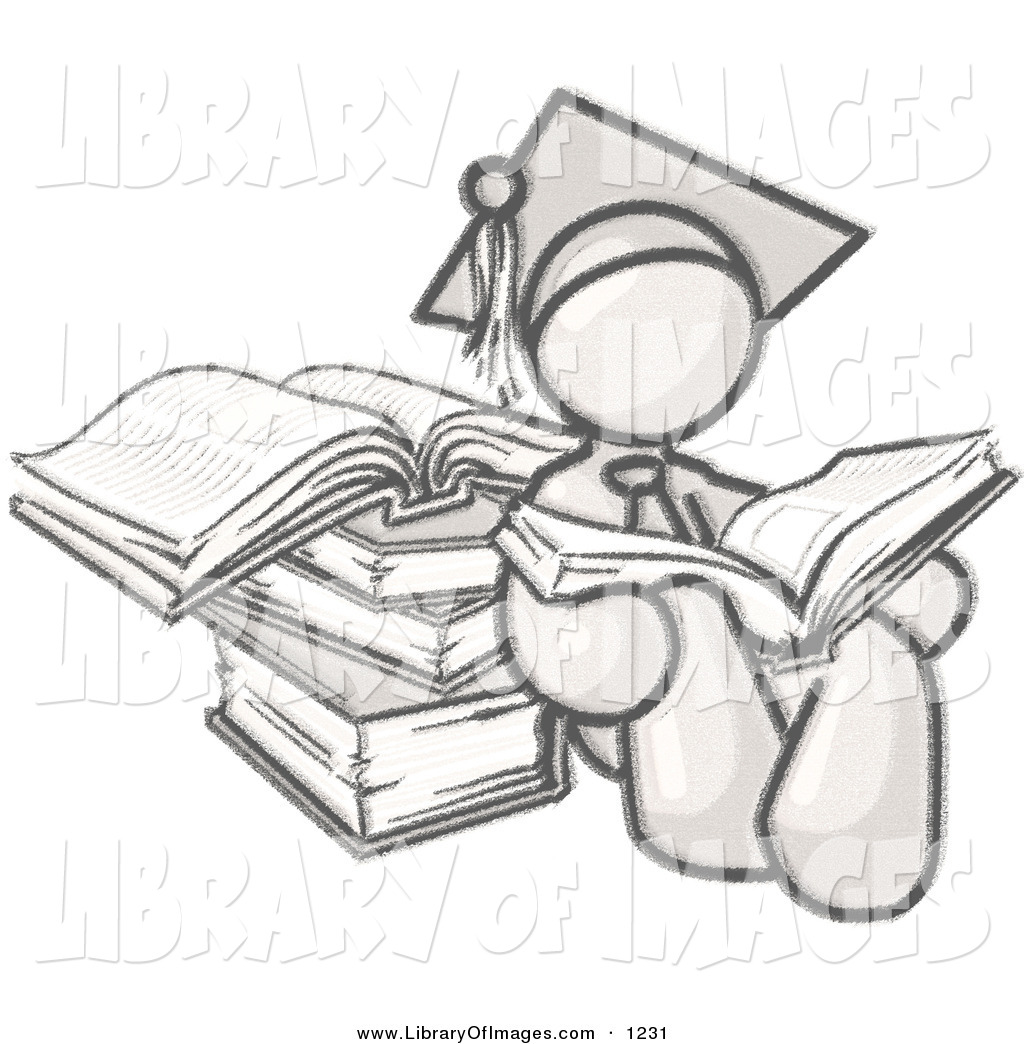 1024x1044 Clip Art Of A Sketched Design Mascot Male Student In A Graduation