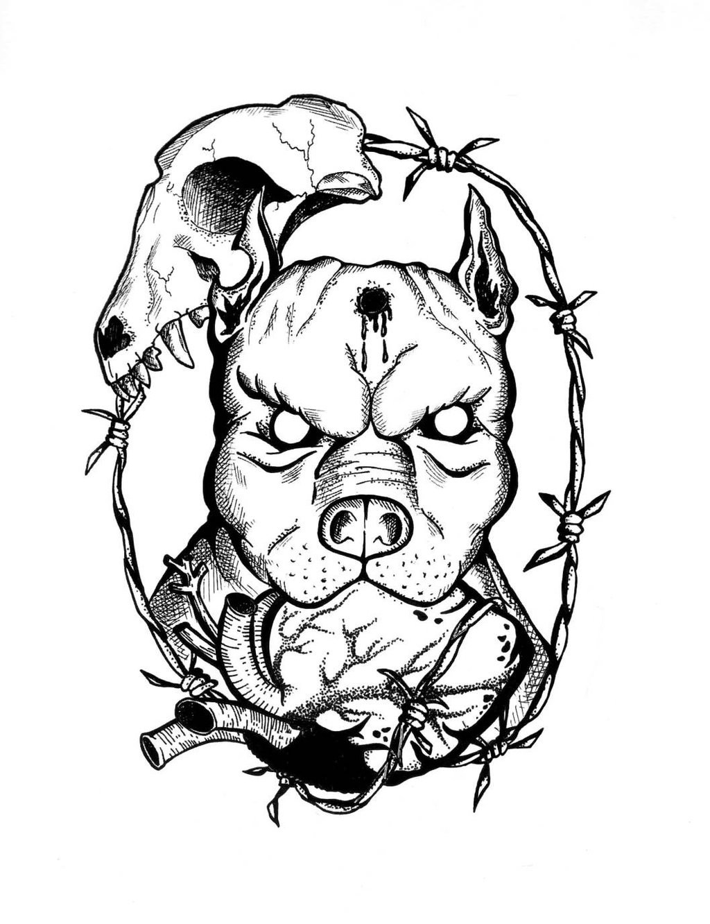 1024x1332 Pit Bull Tattoo Art Drawings Pictures To Pin