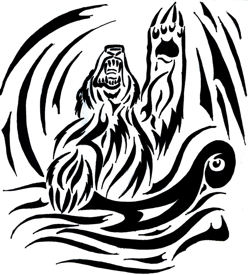 849x941 Tribal Bear Tattoo Art In 2017 Real Photo, Pictures, Images