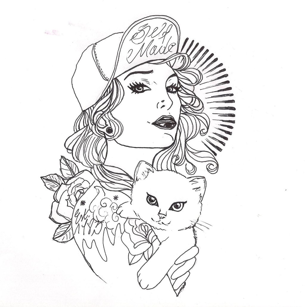 1024x1031 Cat Illustration