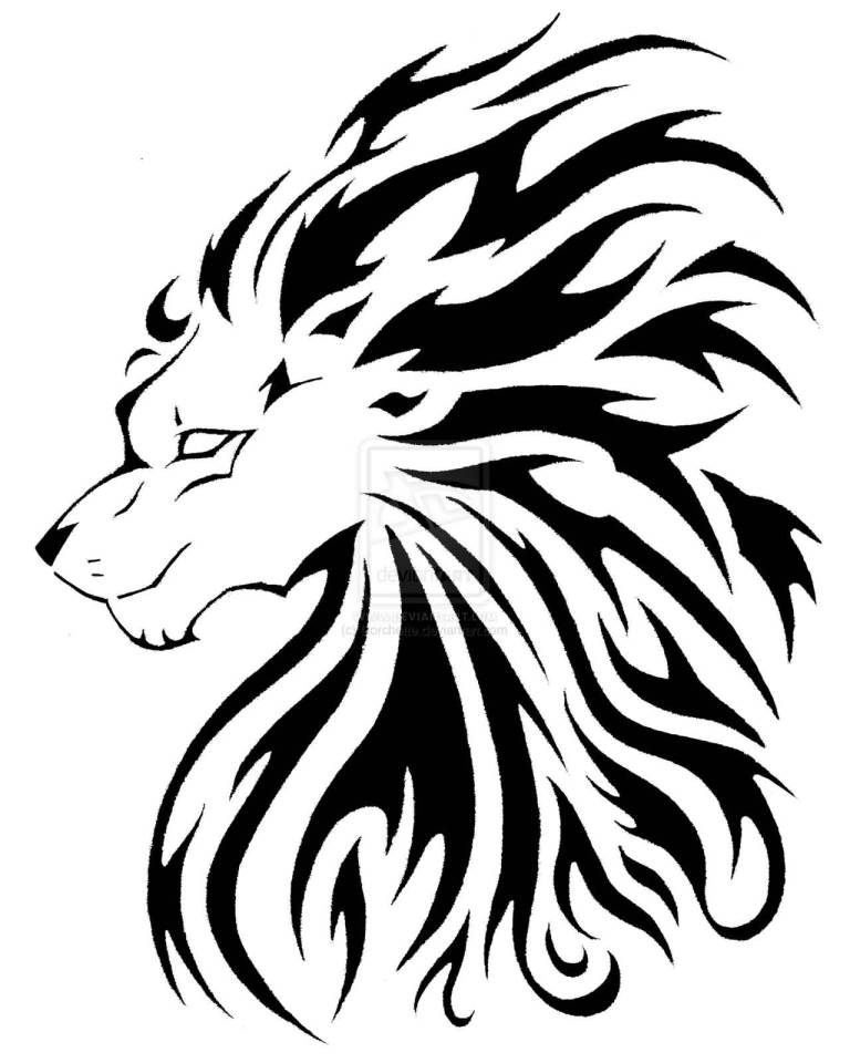 768x960 Incredible Lion Tattoo Design On Paper