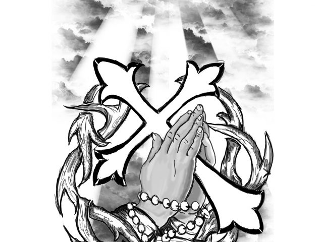 640x480 Rosary Beads Tattoo Drawing Rosary Beads Tattoo Designs