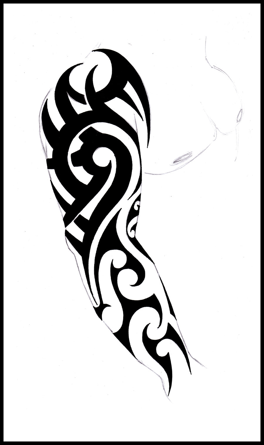 900x1514 Tribal Tattoo Drawing