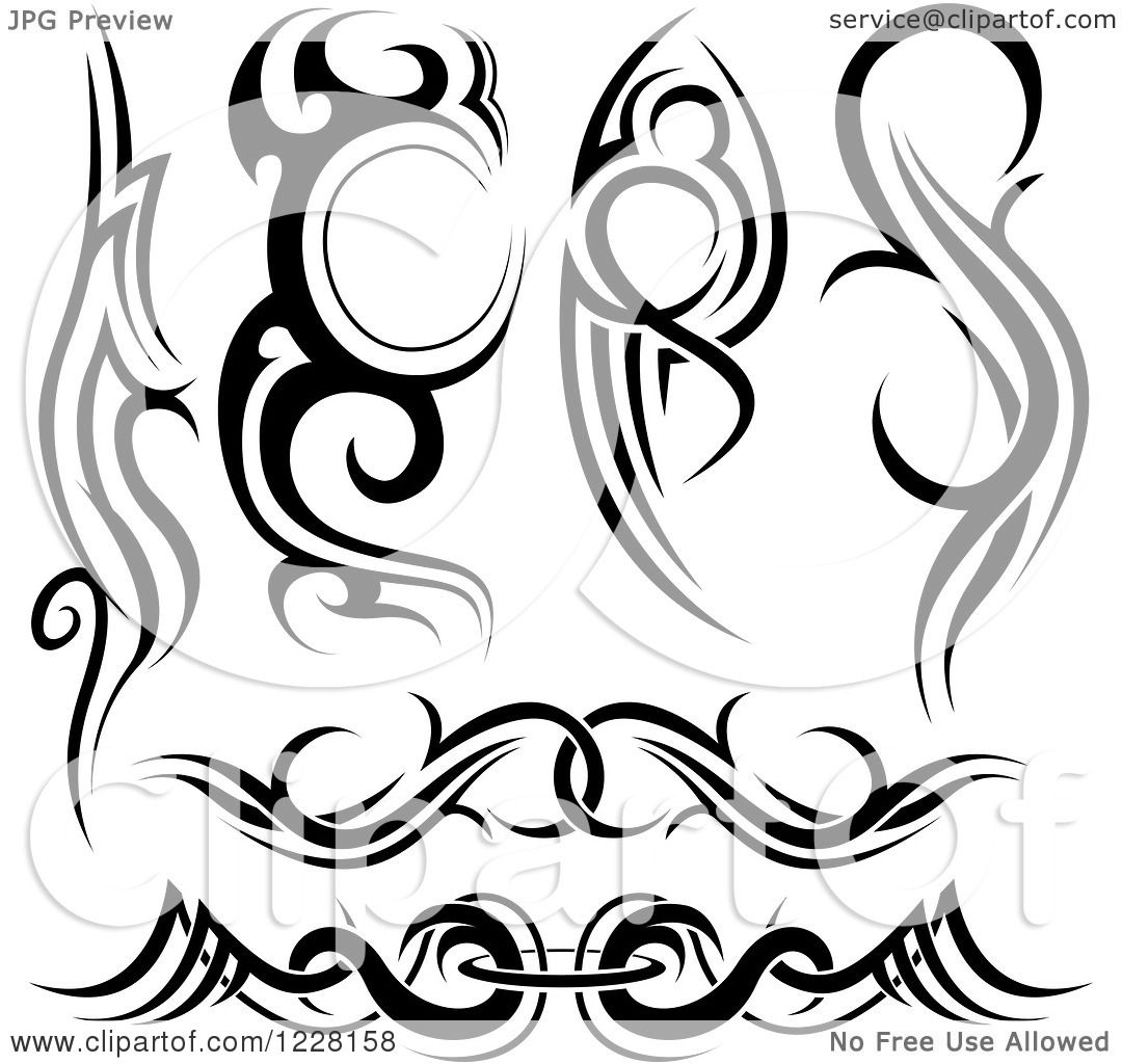 1080x1024 Clipart Of Black And White Tribal Tattoo Designs 2