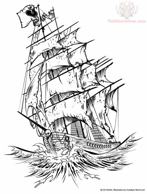 500x658 Tumblr Ship Tattoo Design