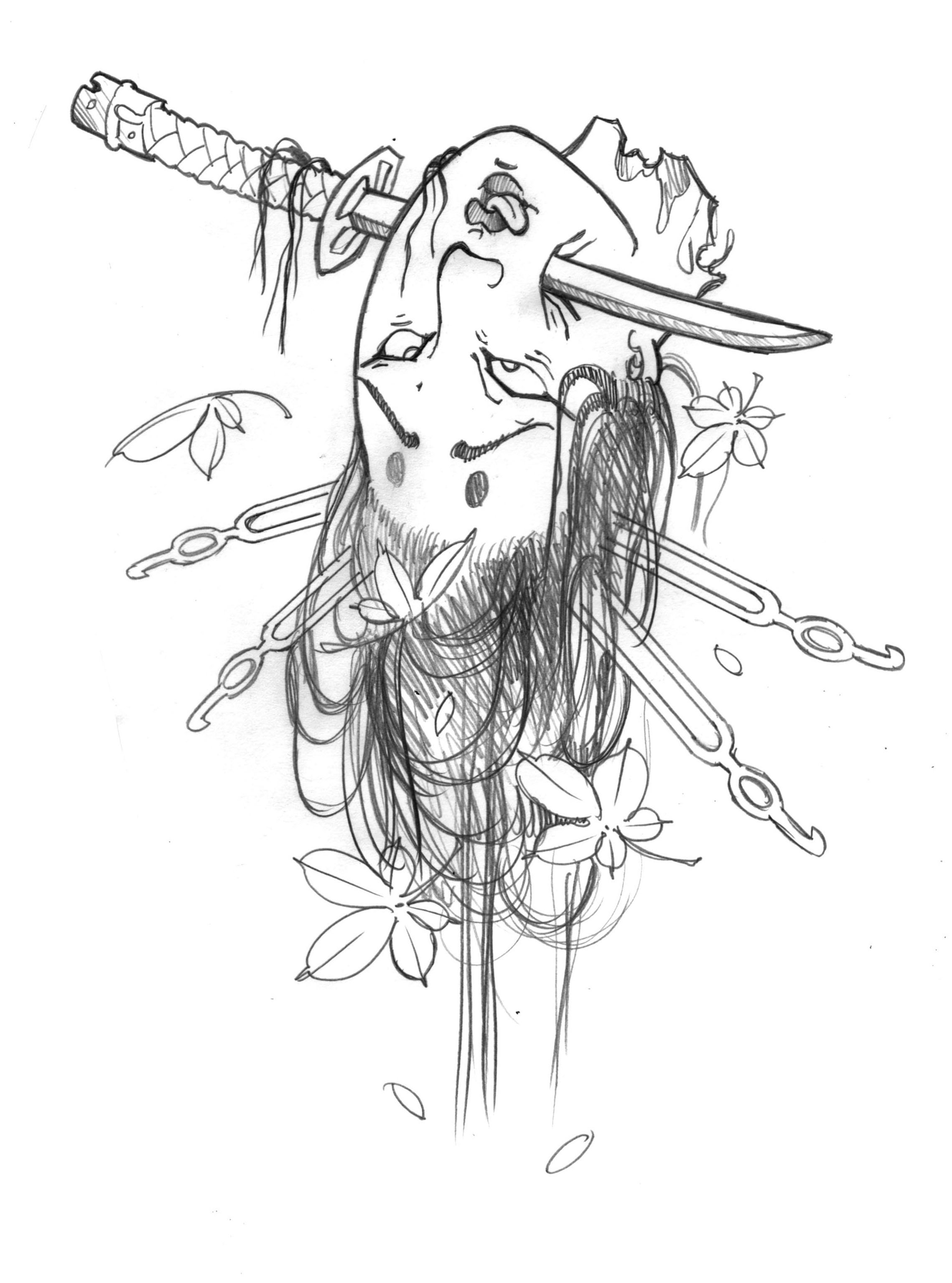 2278x3069 Namakubi Tattoo Flash Flashs Dispo Tattoo Flash