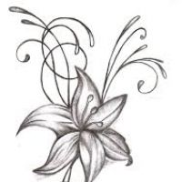 200x200 Tattoo Flower Drawings