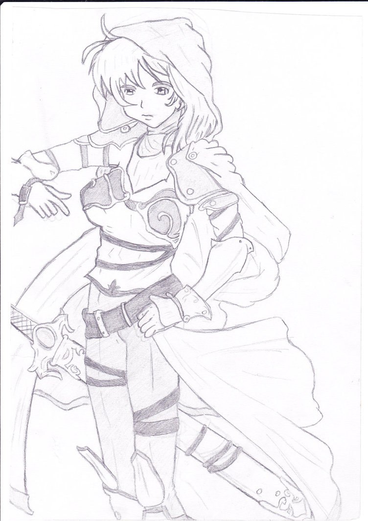 752x1063 New Anime Warrior Tattoo Drawing Photo