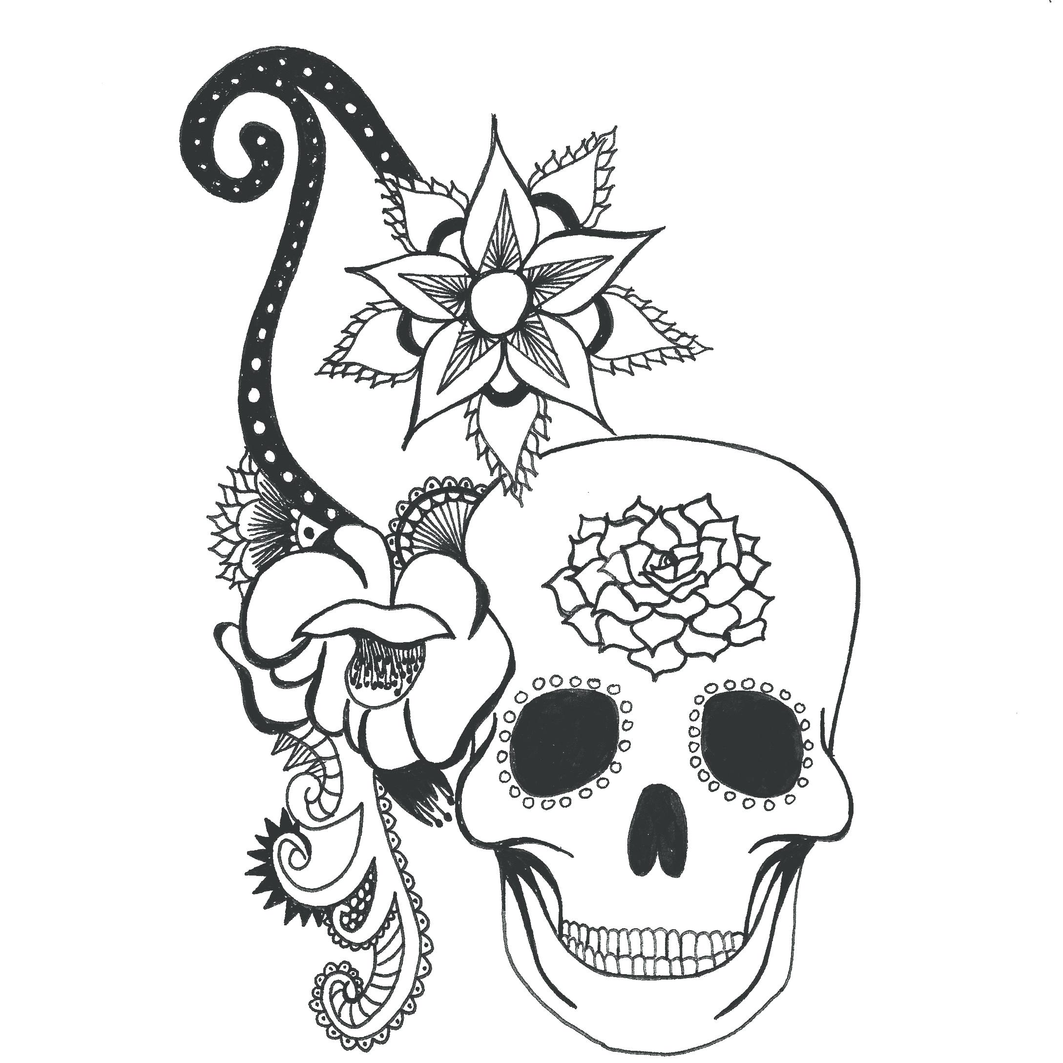 2177x2177 Sugar Skull Tattoo Drawings