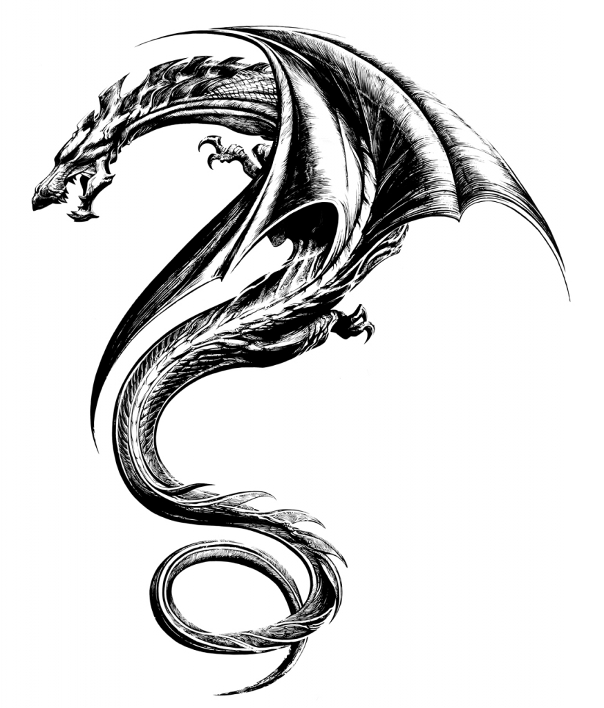874x1024 Dragon Tattoo Drawings 60 Awesome Dragon Tattoo Designs For Men