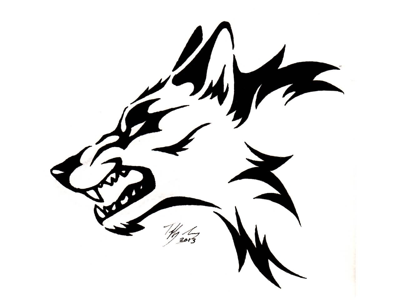 1280x960 Tribal Wolf Drawing Tribal Wolf Tattoos Designs And Ideas
