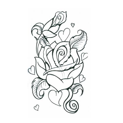 500x500 Tattoo Clipart Rose